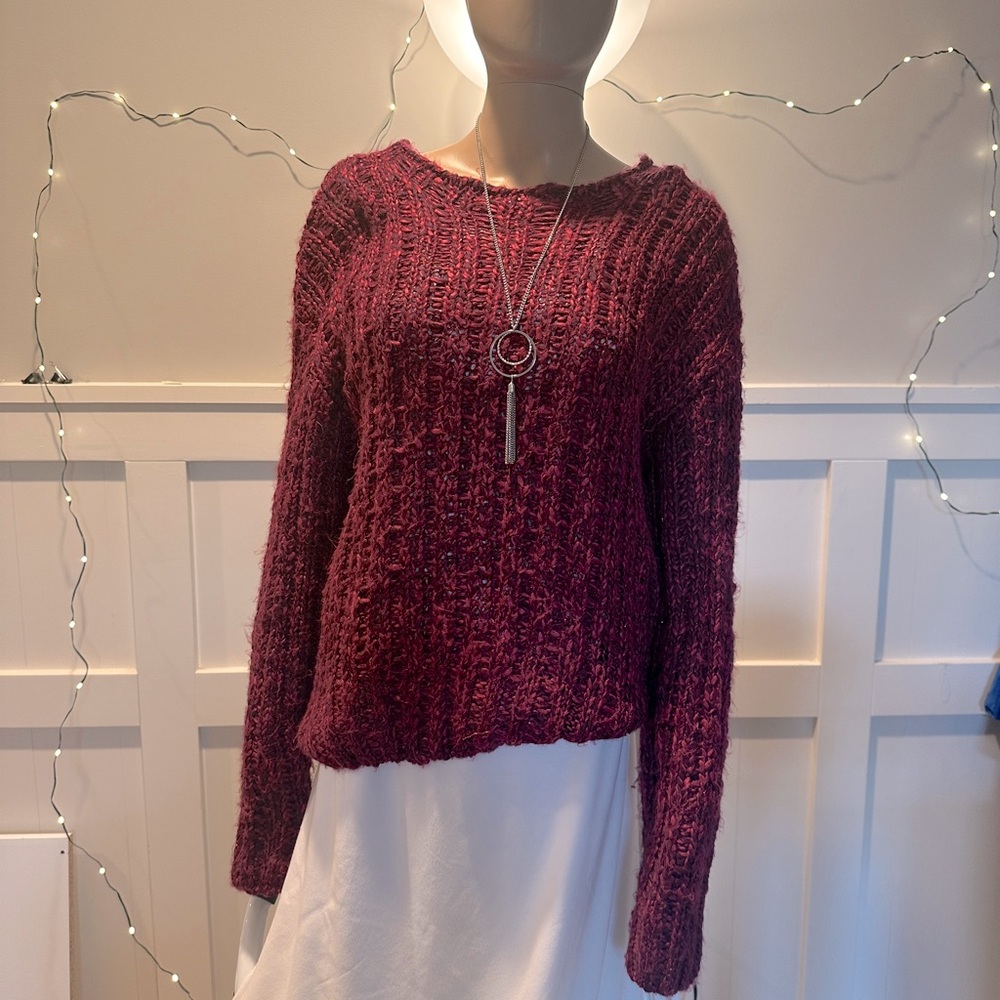 XL cranberry sweater